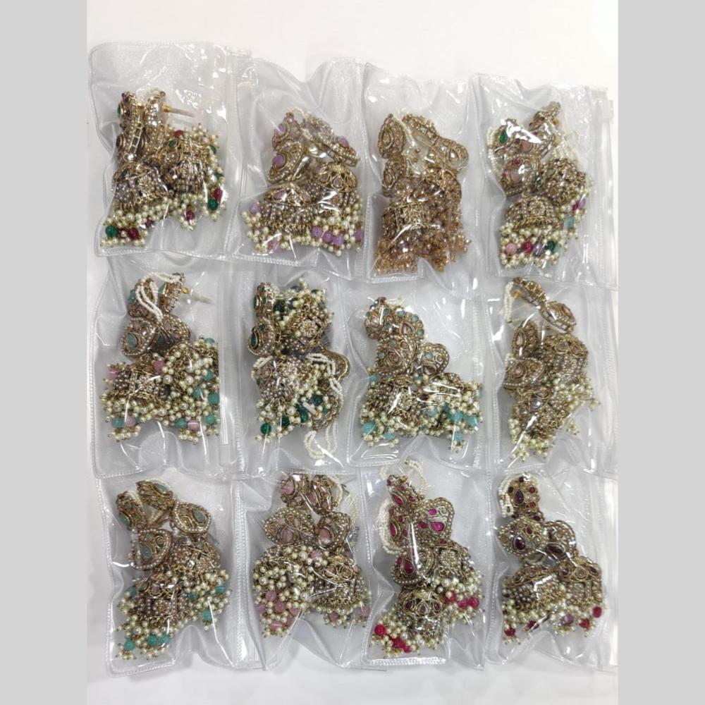 Manisha Jewellery Elegant Jhumki Earrings with Austrian Crystals for Festive Wear