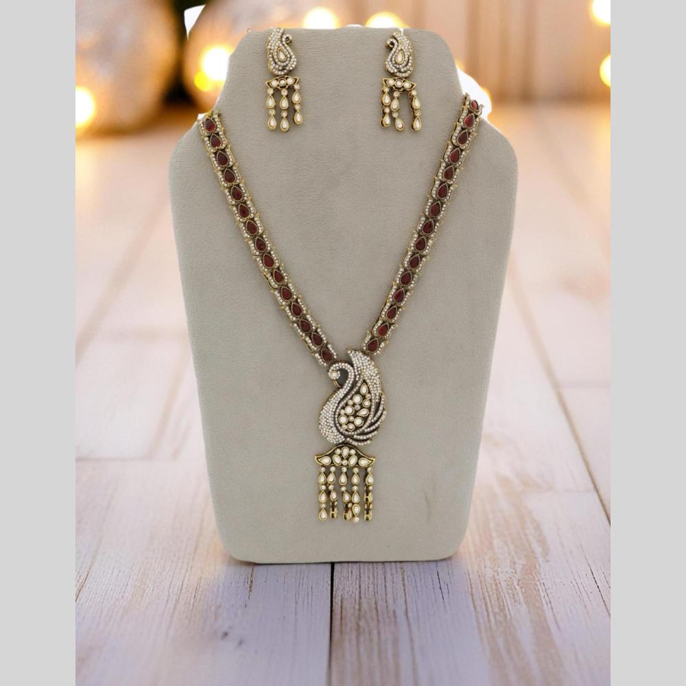 Manisha Jewellery Peacock Inspired Long Necklace Set