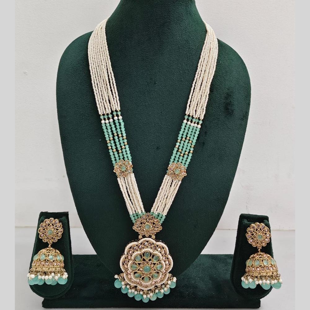 Manisha Jewellery Pearl And Crystal Stone Long Necklace Set