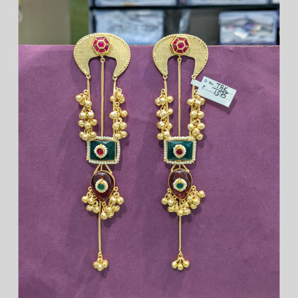 Grace in Every Drop Manisha Pota Stone Dangling Earrings