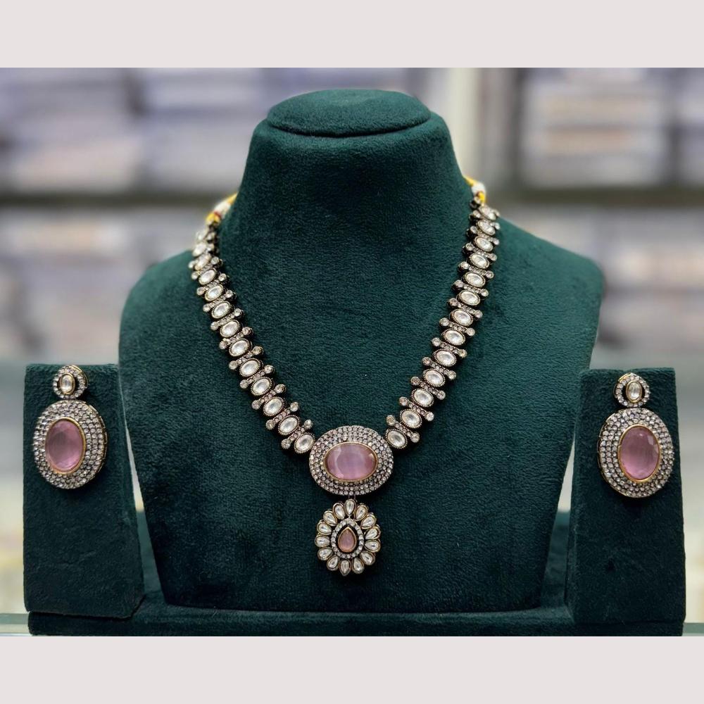 Manisha Jewellery Traditional Elegance Pota Stone Necklace Set