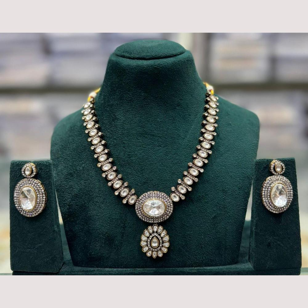 Manisha Jewellery Traditional Elegance Pota Stone Necklace Set