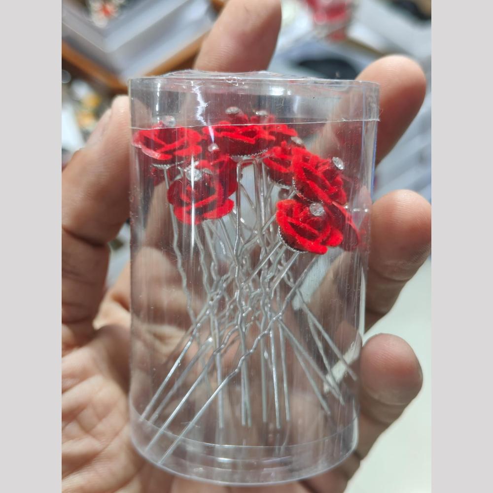 Manisha Jewellery  Hair Accessories Flower Hair Pin Set For Elegant Hair Styling