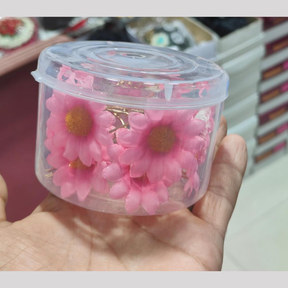 Manisha Jewellery Blush Bloom Hair Pin Pink Floral Charm Set