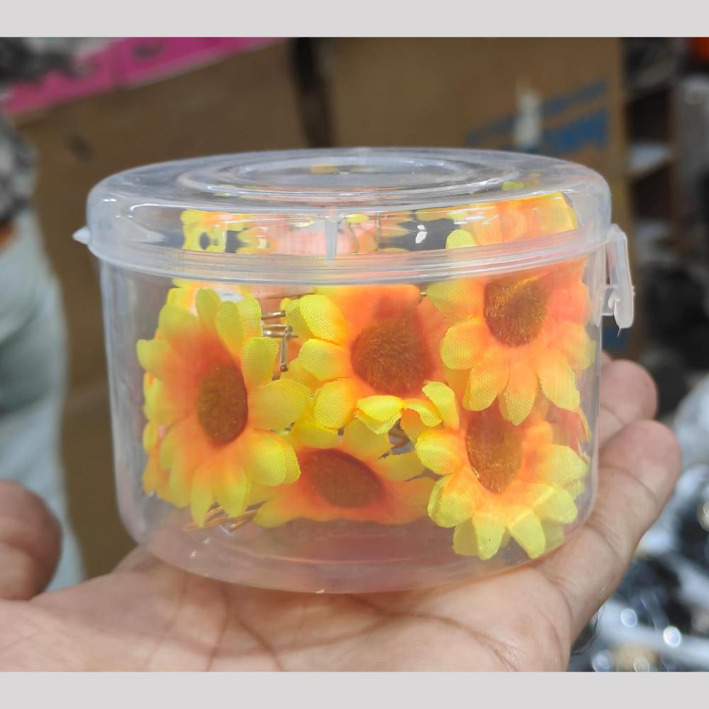 Manisha Jewellery Blush Bloom Hair Pin Yellow Floral Charm Set