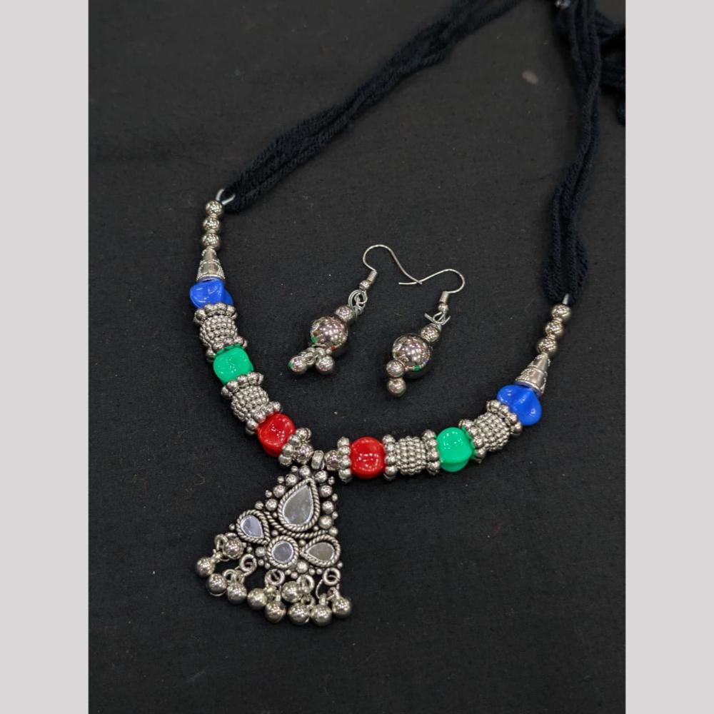 Manisha Jewellery Oxidised Plated  Necklace Set Perfect For Ethnic Outfits