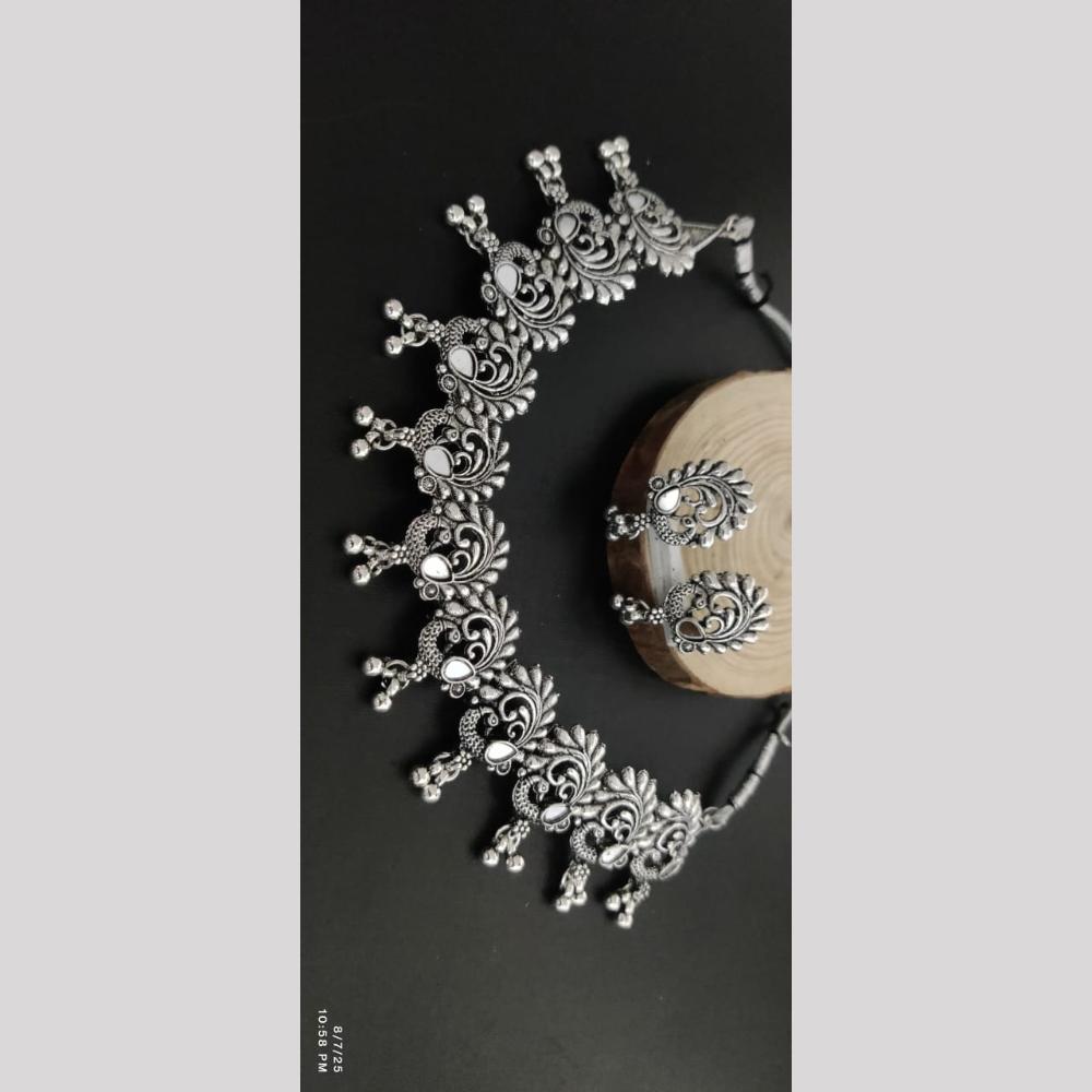 Manisha Jewellery Navratri Special Oxidised Necklace Set