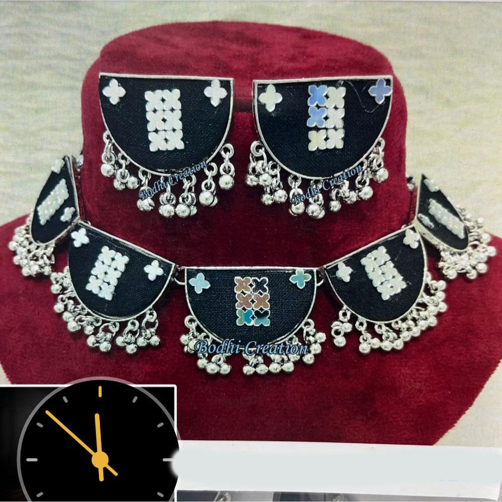 Manisha Jewellery Navratri Special Oxidised Necklace Set