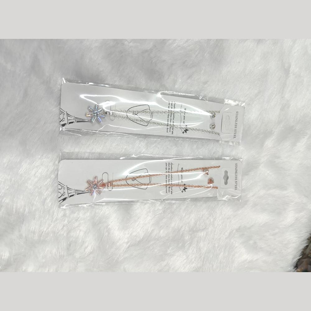 Manisha Jewellery Delicate Turkish Rose Gold Chain Pendent set For Daily And Party Wear