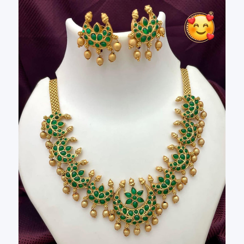 Manisha Jewellery Exquisite Pota Stone and Pearl Necklace Set for Cultural Functions