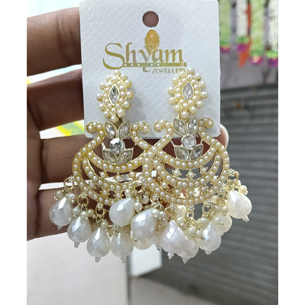 Manisha Jewellery Crystal Stone Pearl And Beads Dangler Earrings