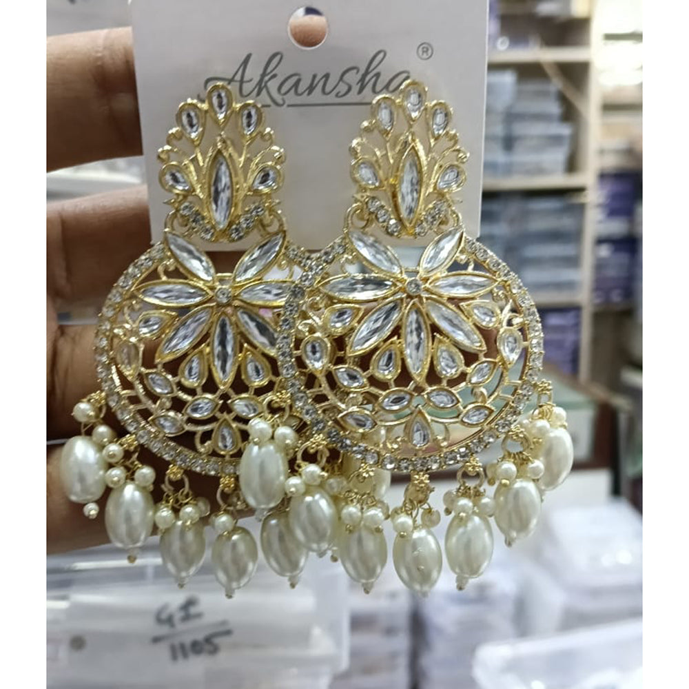 Manisha Jewellery Crystal Stone Pearl And Beads Dangler Earrings