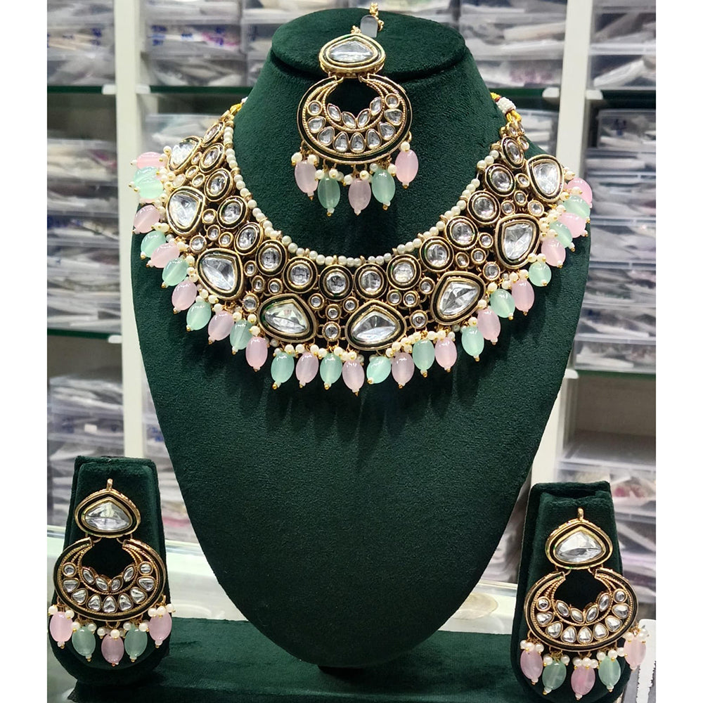 Manisha Jewellery Regal Aura Kundan Stone And Pearl Necklace Set