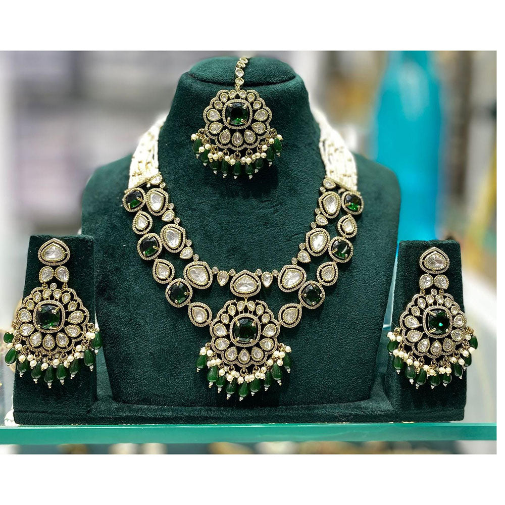 Manisha Jewellery Royal Polki Kundan Stone And Beads Necklace Set