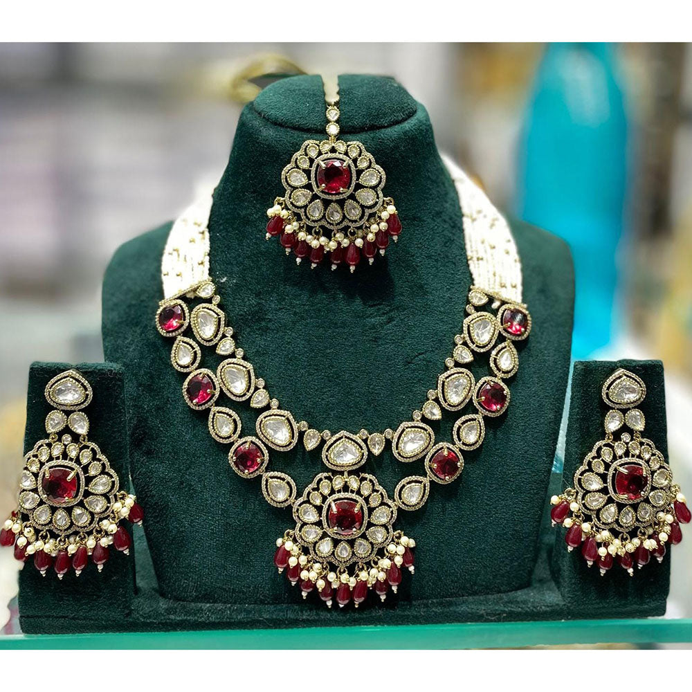 Manisha Jewellery Royal Polki Kundan Stone And Beads Necklace Set