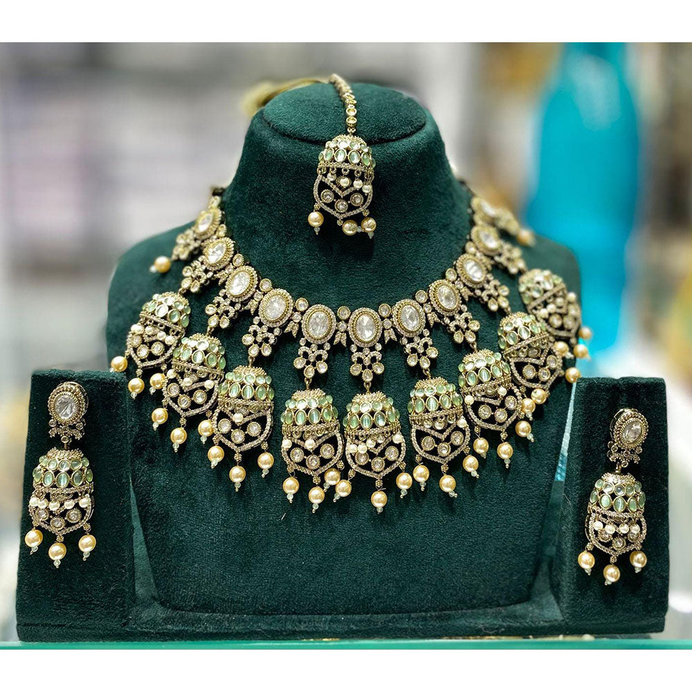 Manisha Jewellery Royal Polki Kundan Stone And Beads Necklace Set