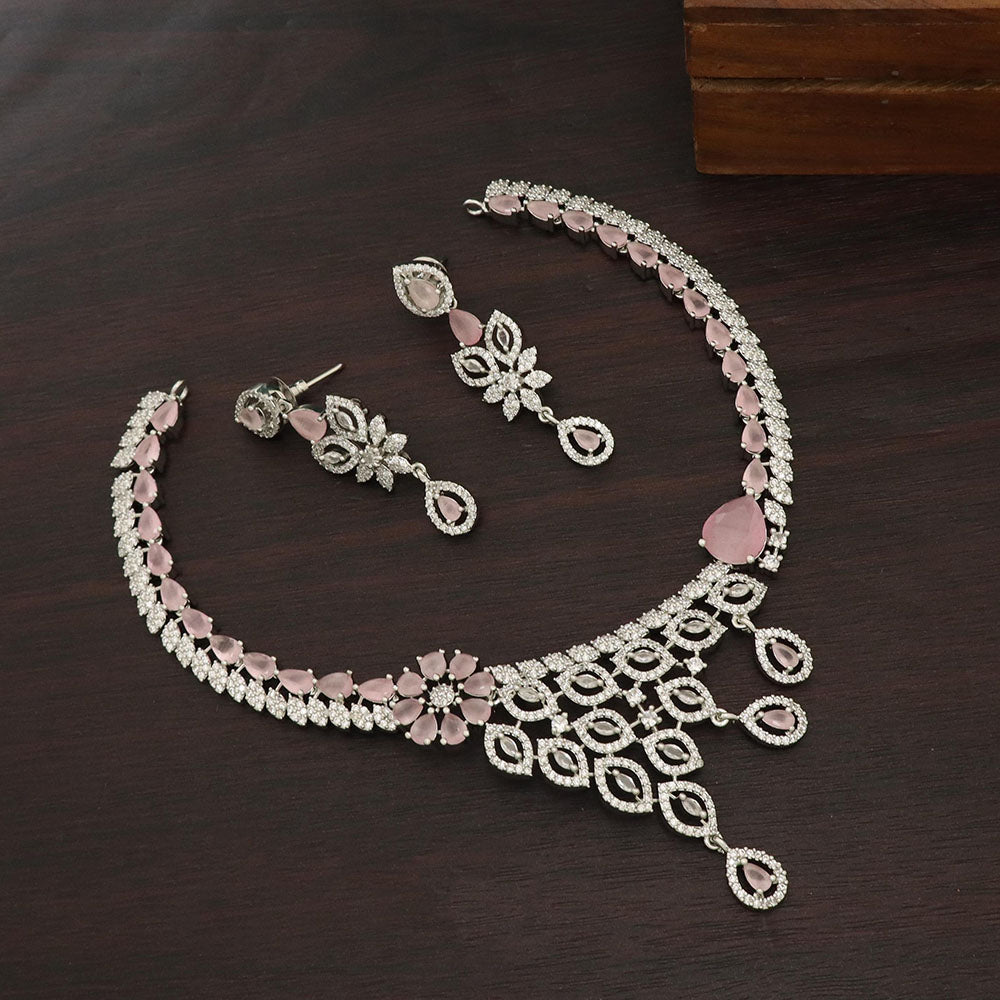 Manisha Jewellery Royal American Diamond Necklace Set