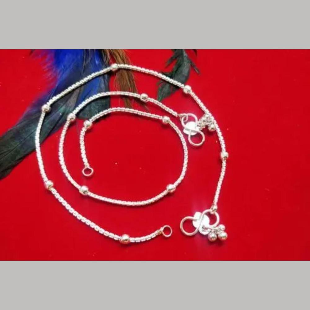 Manisha Jewellery Lightweight Silver Plated Payal \Anklet