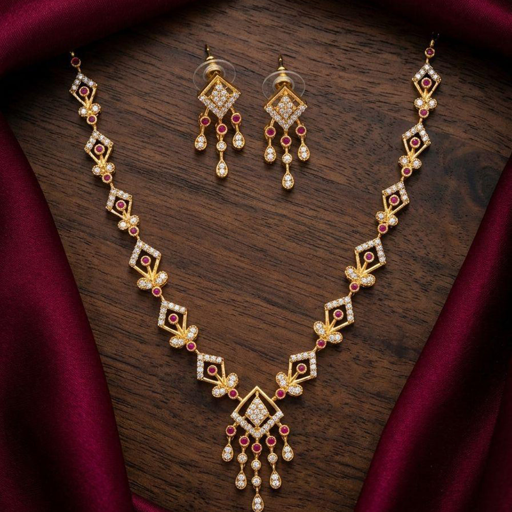 Manisha Jewellery Royal Austrian Stone Designer Necklace Set