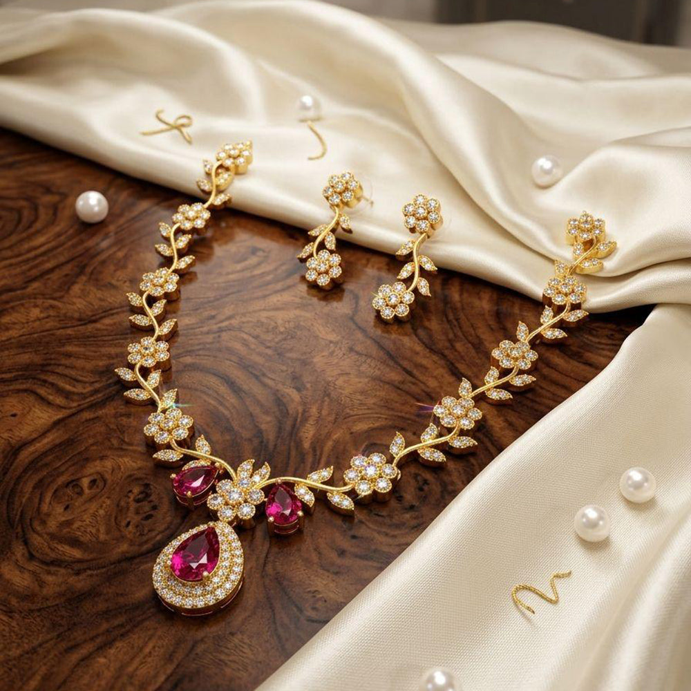 Manisha Jewellery Royal Austrian Stone Designer Necklace Set