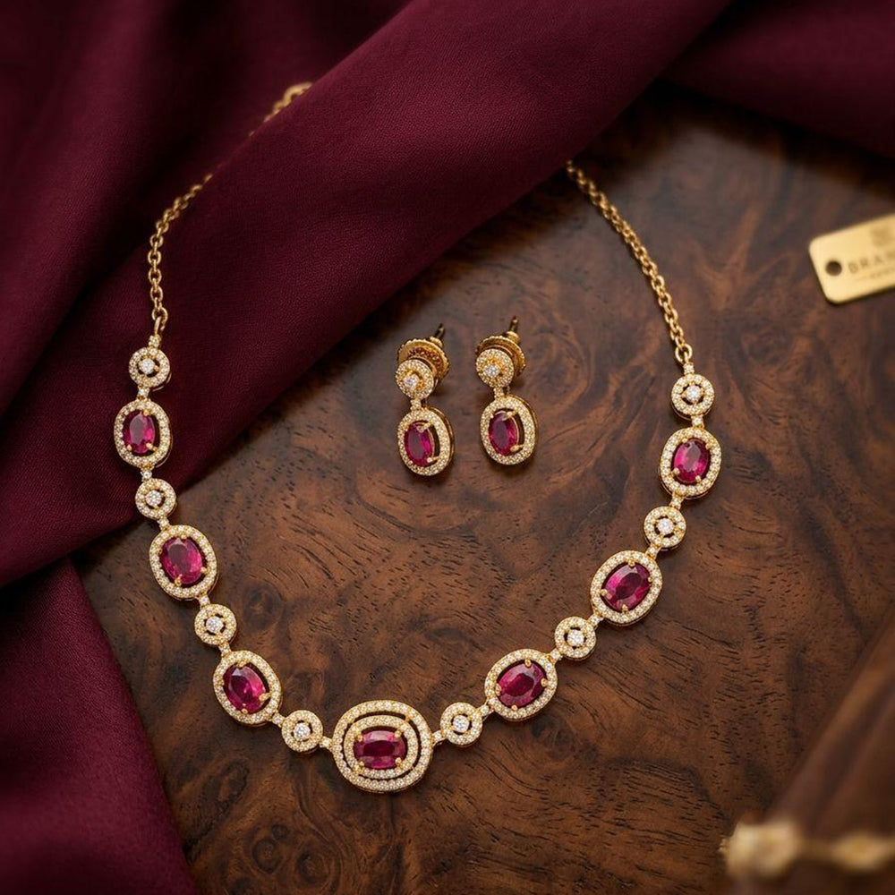 Manisha Jewellery Royal American Daimond Necklace Set