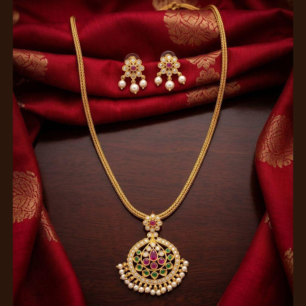 Manisha Jewellery Royal Austrian Stone And Pearl Designer Necklace Set