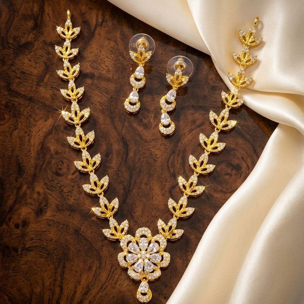 Manisha Jewellery Royal American Daimond Necklace Set