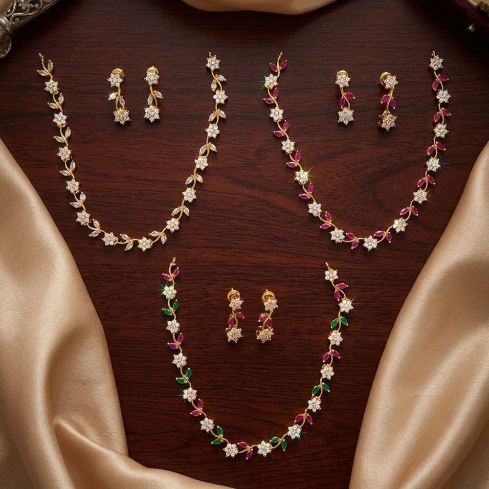 Manisha Jewellery Royal Austrian Stone Designer Necklace Set