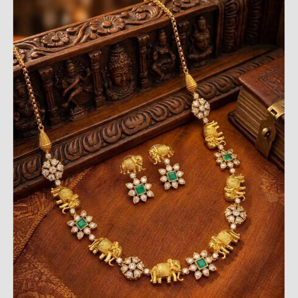 Manisha Jewellery Designer Austrian Stone And Pearl Necklace Set