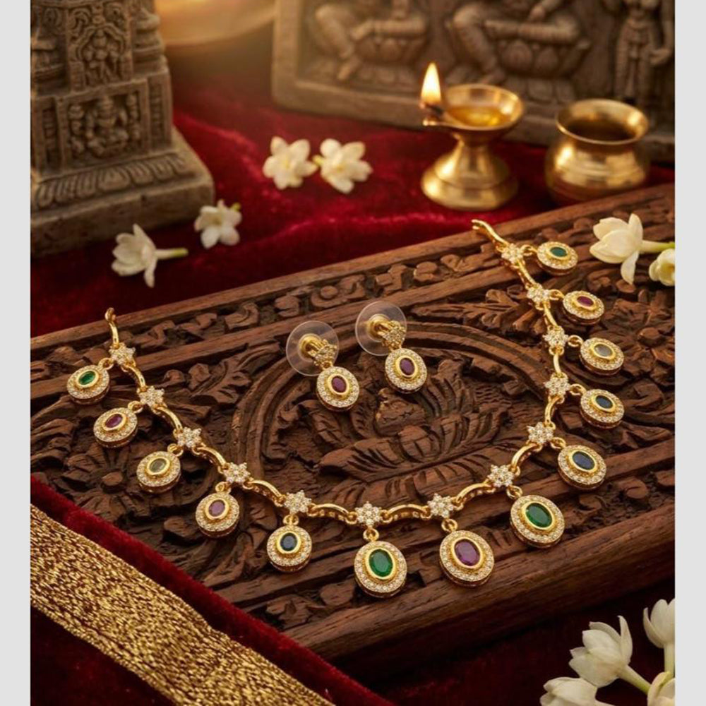 Manisha Jewellery Designer Austrian Stone Necklace Set