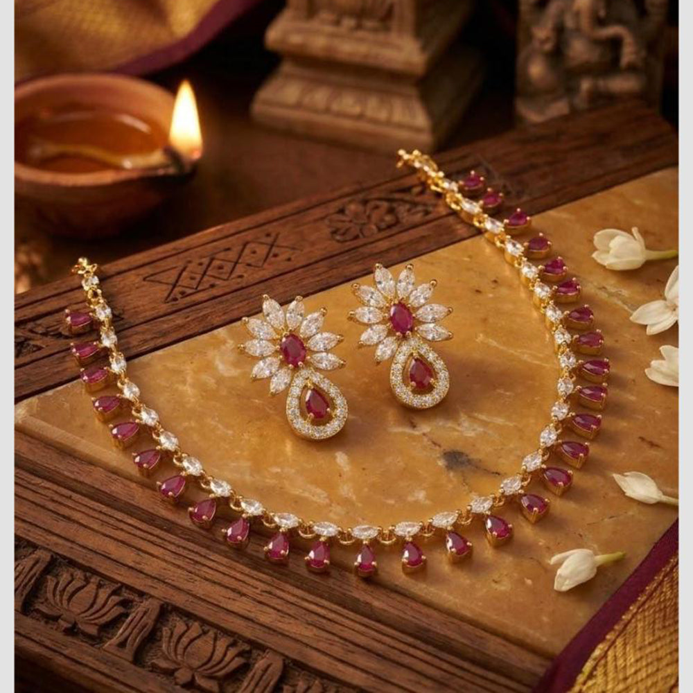 Manisha Jewellery Designer Crystal Stone Necklace Set