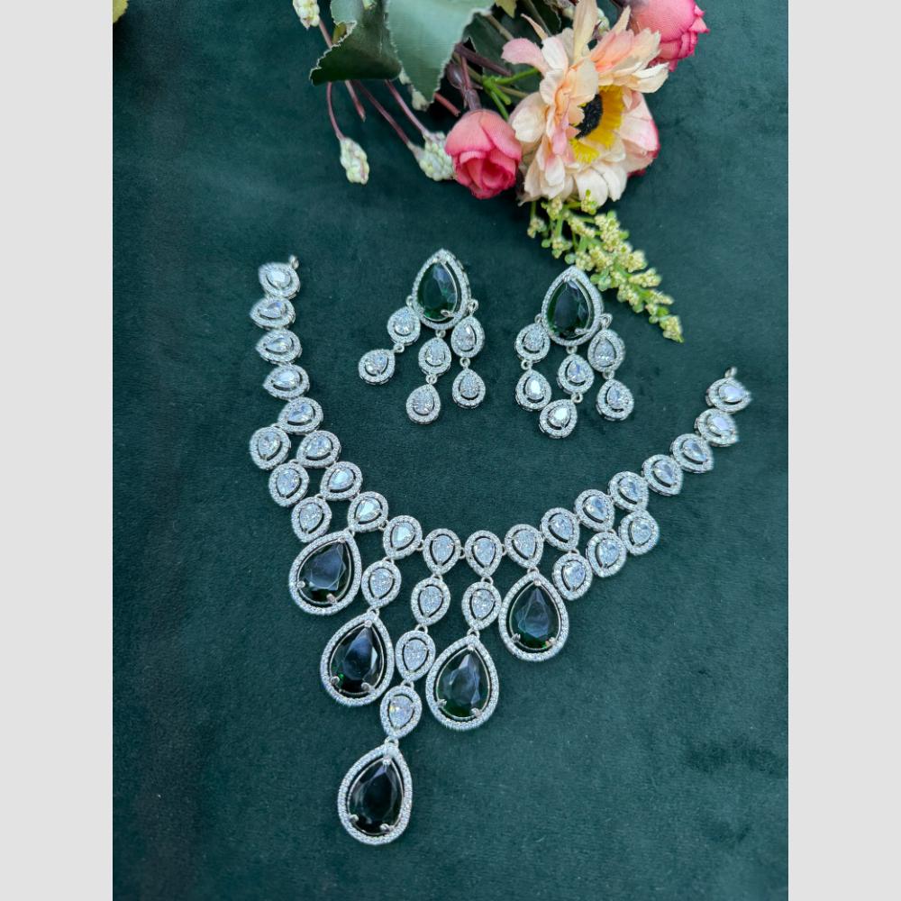 Manisha Jewellery Designer American Diamond Necklace Set for Women