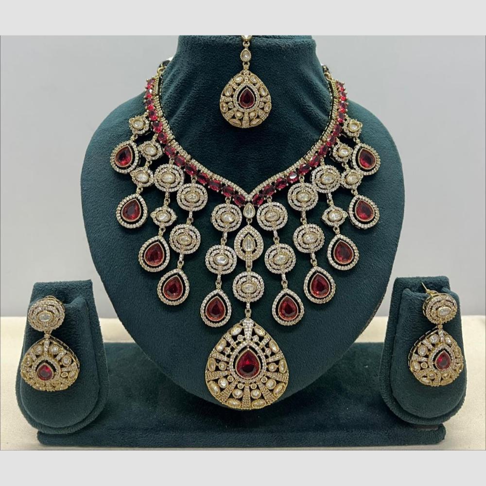 Manisha Jewellery Designer American Diamond Necklace Set for Women