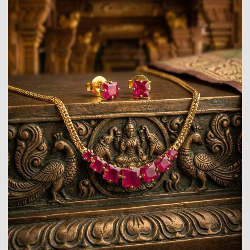 Manisha Jewellery Premium Crystal Stone Necklace Set