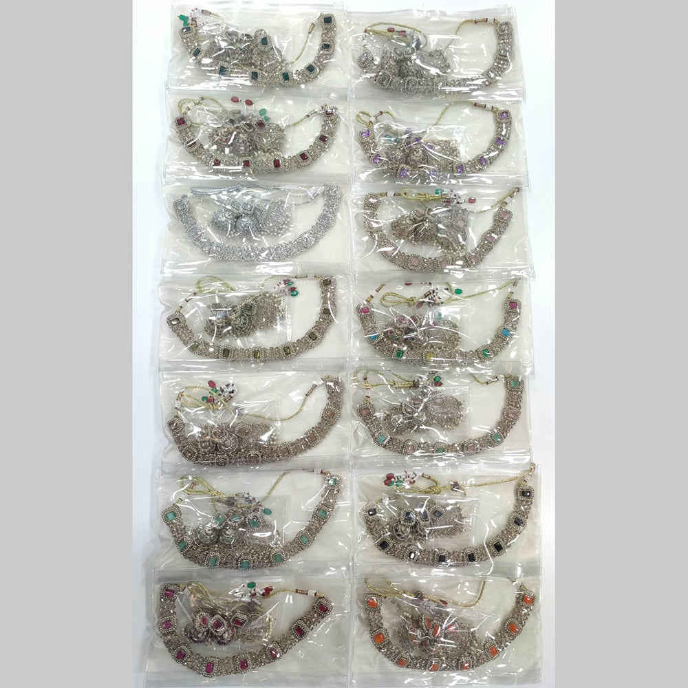 Manisha Jewellery Royal Crystal Stone And Pearl Necklace Set