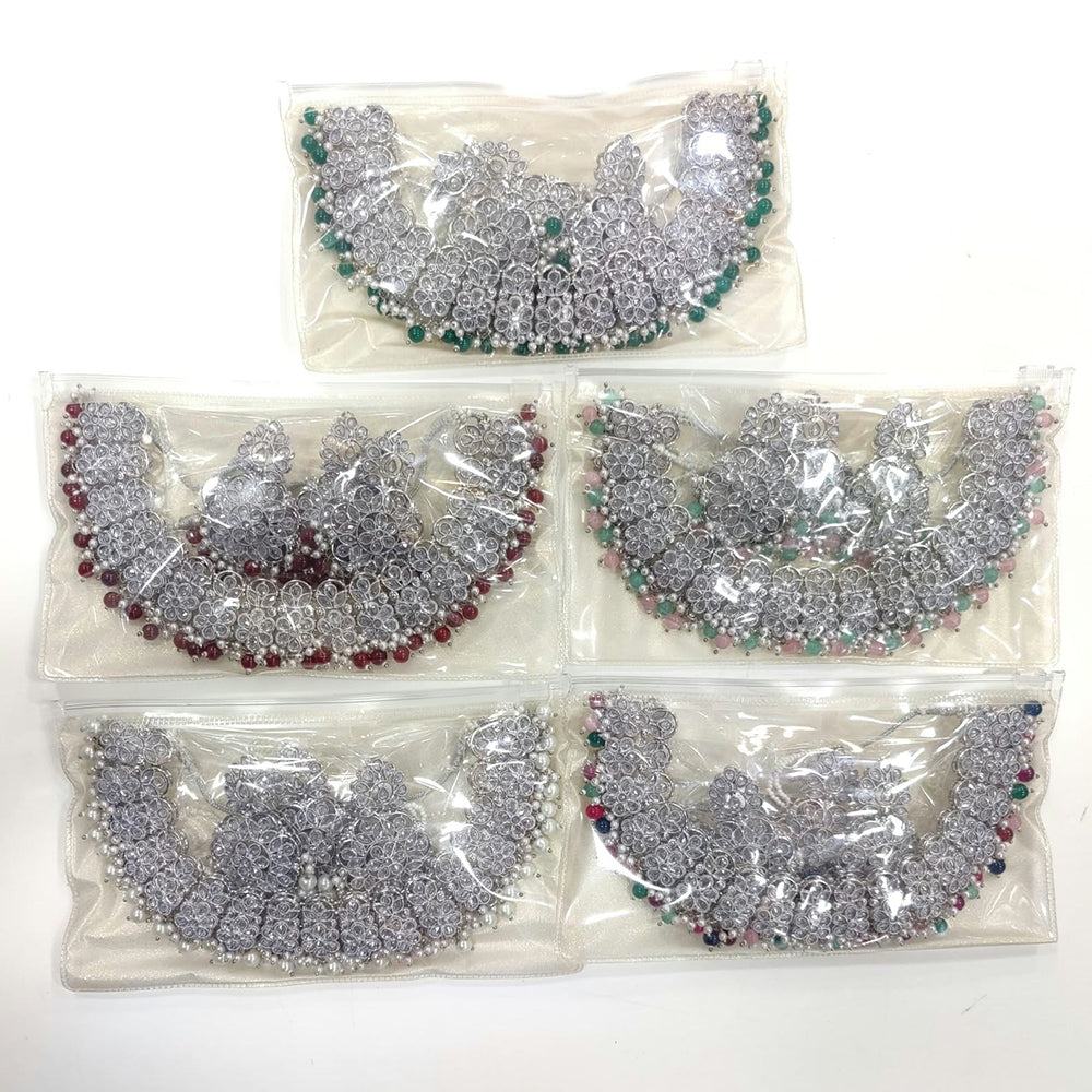 Manisha Jewellery Royal Crystal Stone And Pearl Necklace Set