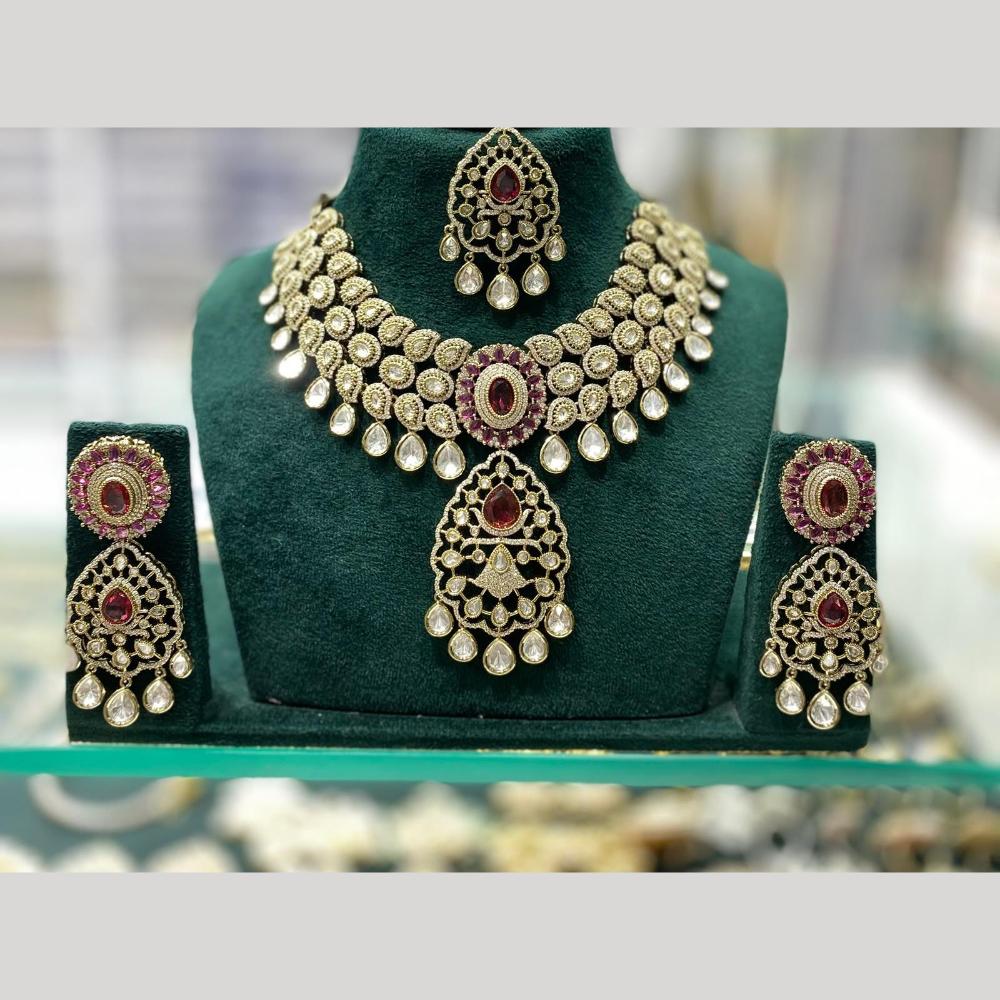 Manisha Jewellery Elegant Polki Kundan Stone Choker Necklace Set for Women