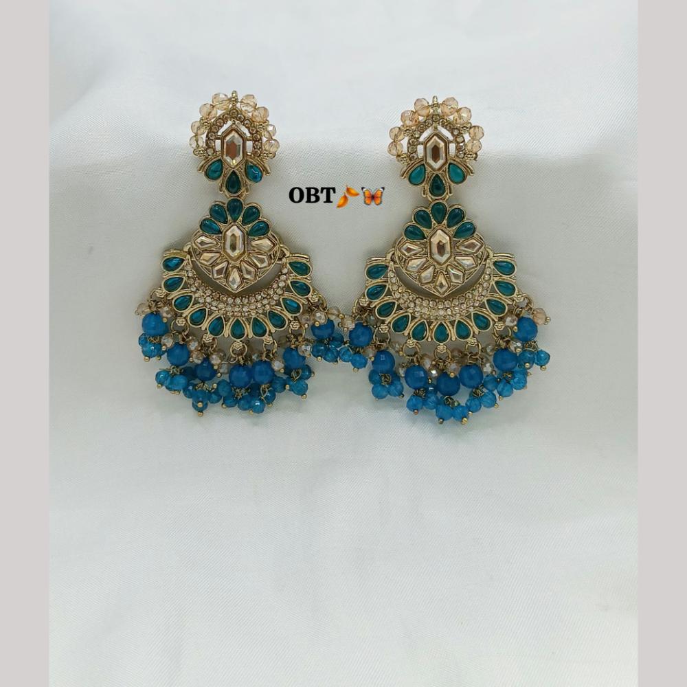 Lucentarts Jewellery Gold Plated Crystal And Austrian Stone Beads Dangler Earrings