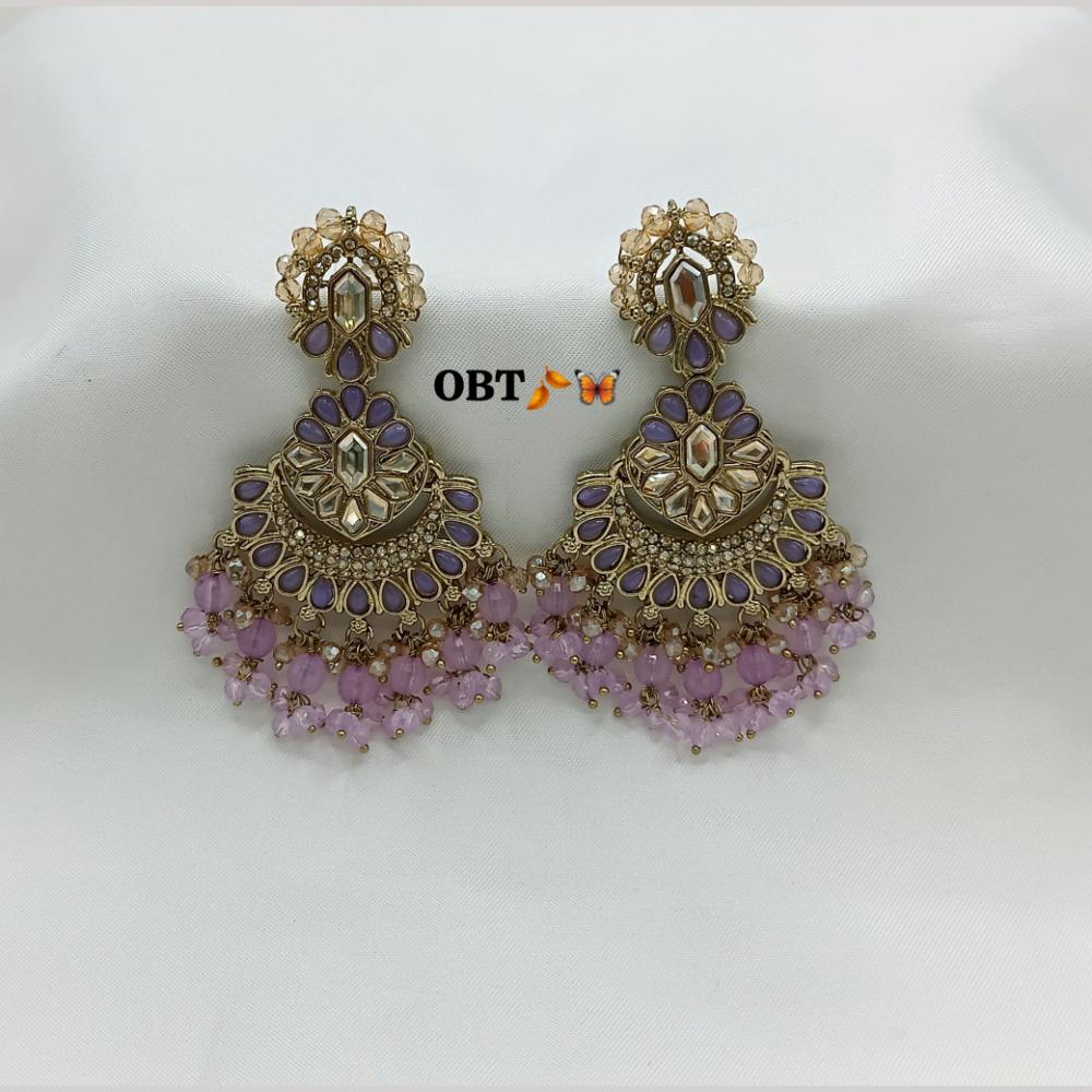 Lucentarts Jewellery Gold Plated Crystal And Austrian Stone Beads Dangler Earrings