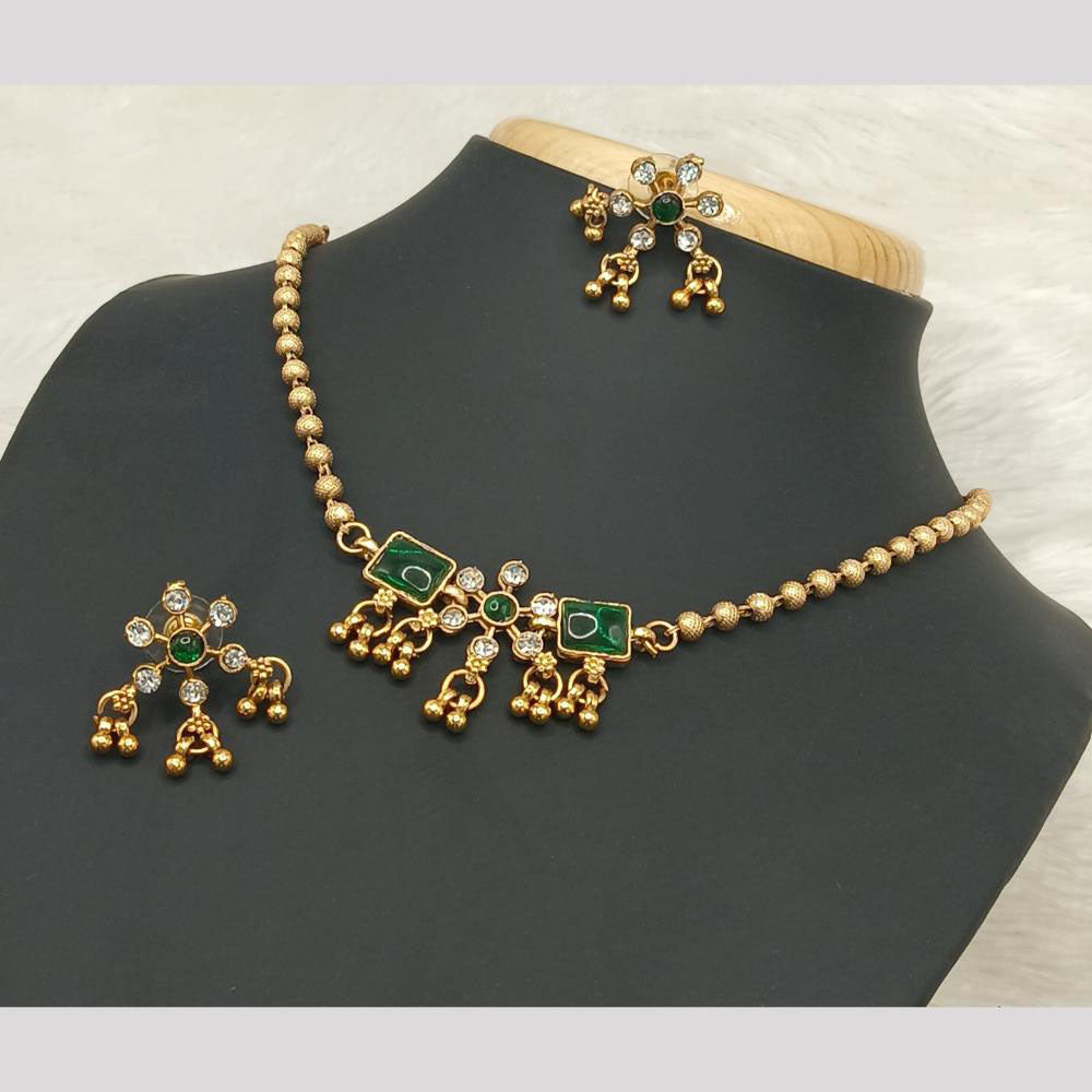 Lucentarts Jewellery Pota Stone & Austrian Crystal Necklace Set