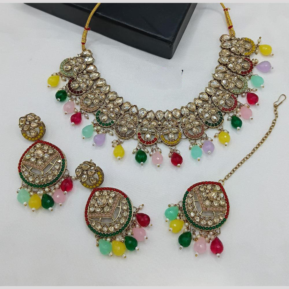 Lucentarts Jewellery Designer Kundan Beads Set