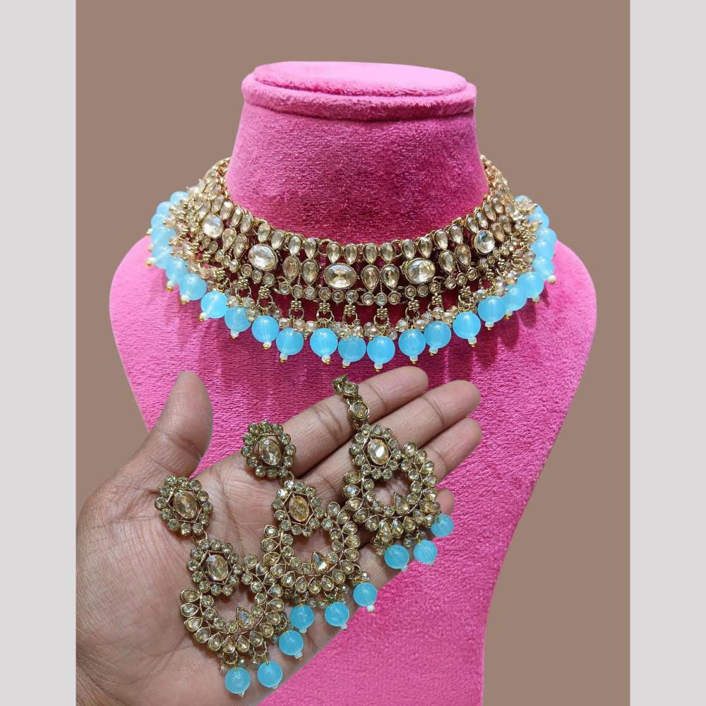 Lucentarts Classic Kundan & Beads Necklace Set – Timeless Traditional Beauty