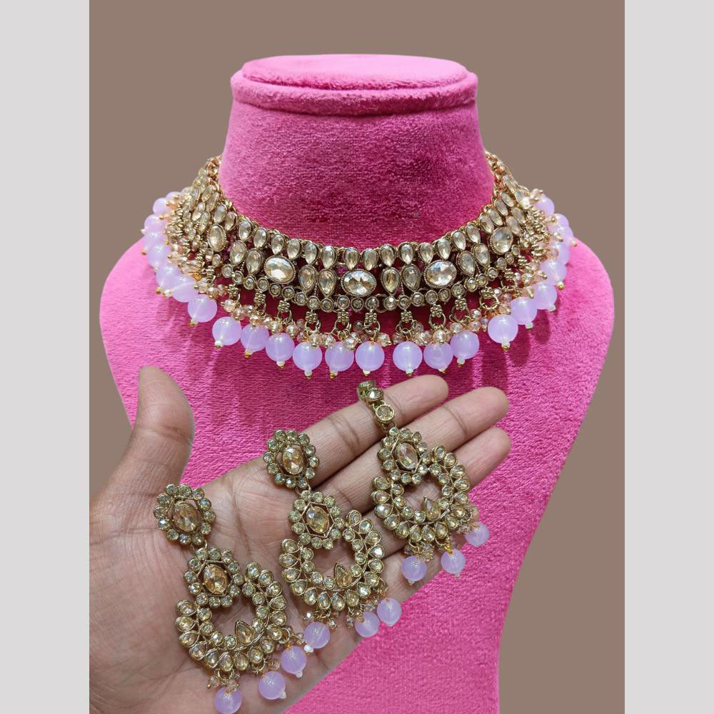 Lucentarts Classic Kundan & Beads Necklace Set – Timeless Traditional Beauty