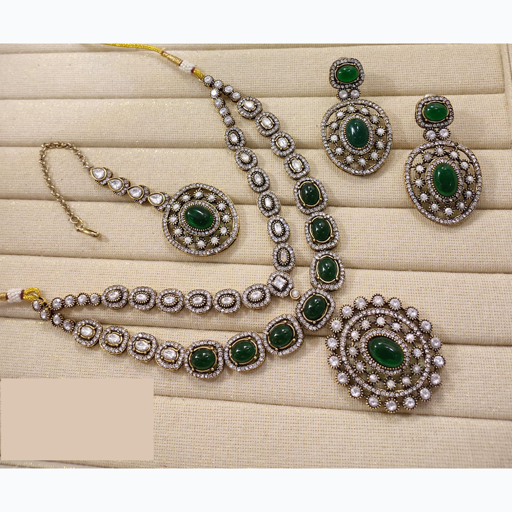 Lucentarts Jewellery Festive Pota And Austrian Beads Pearl Necklace Set