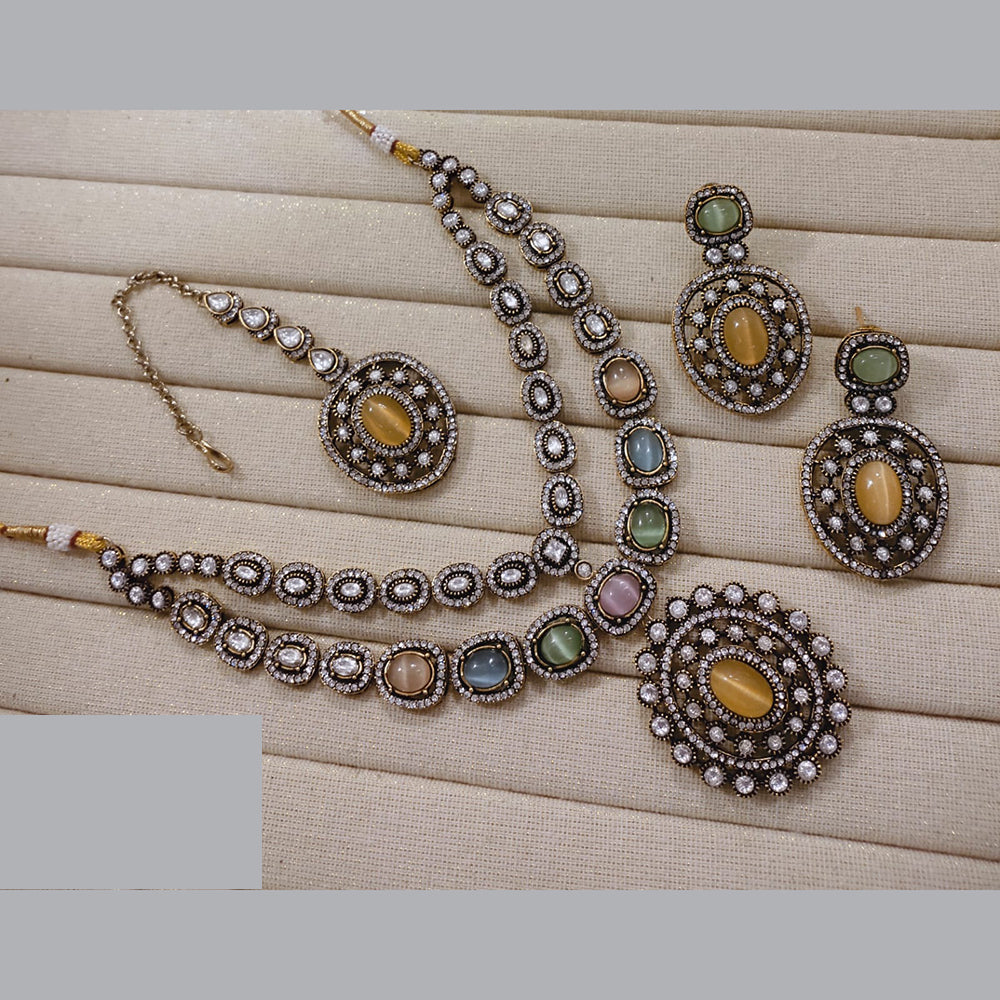 Lucentarts Jewellery Festive Pota And Austrian Beads Pearl Necklace Set