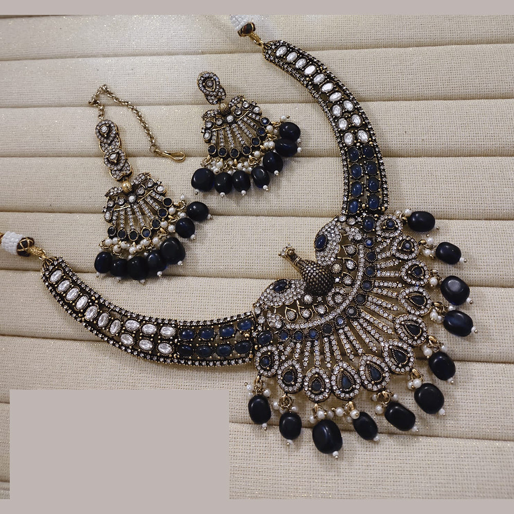 Lucentarts Jewellery Festive Pota And Austrian Beads Pearl Necklace Set