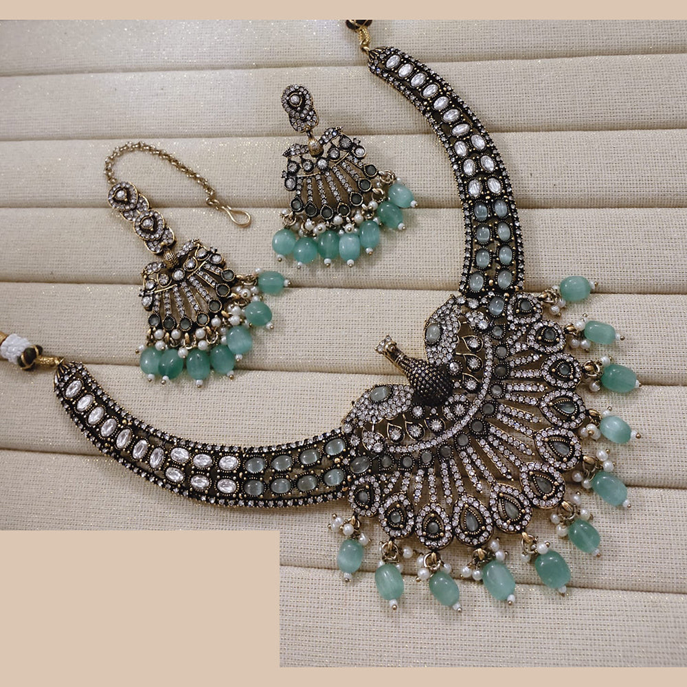 Lucentarts Jewellery Festive Pota And Austrian Beads Pearl Necklace Set