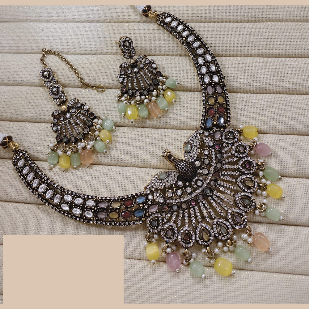 Lucentarts Jewellery Festive Pota And Austrian Beads Pearl Necklace Set