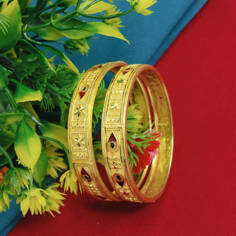 Lucentarts Jewellery Elegant Meenakari Royal Bangles Set