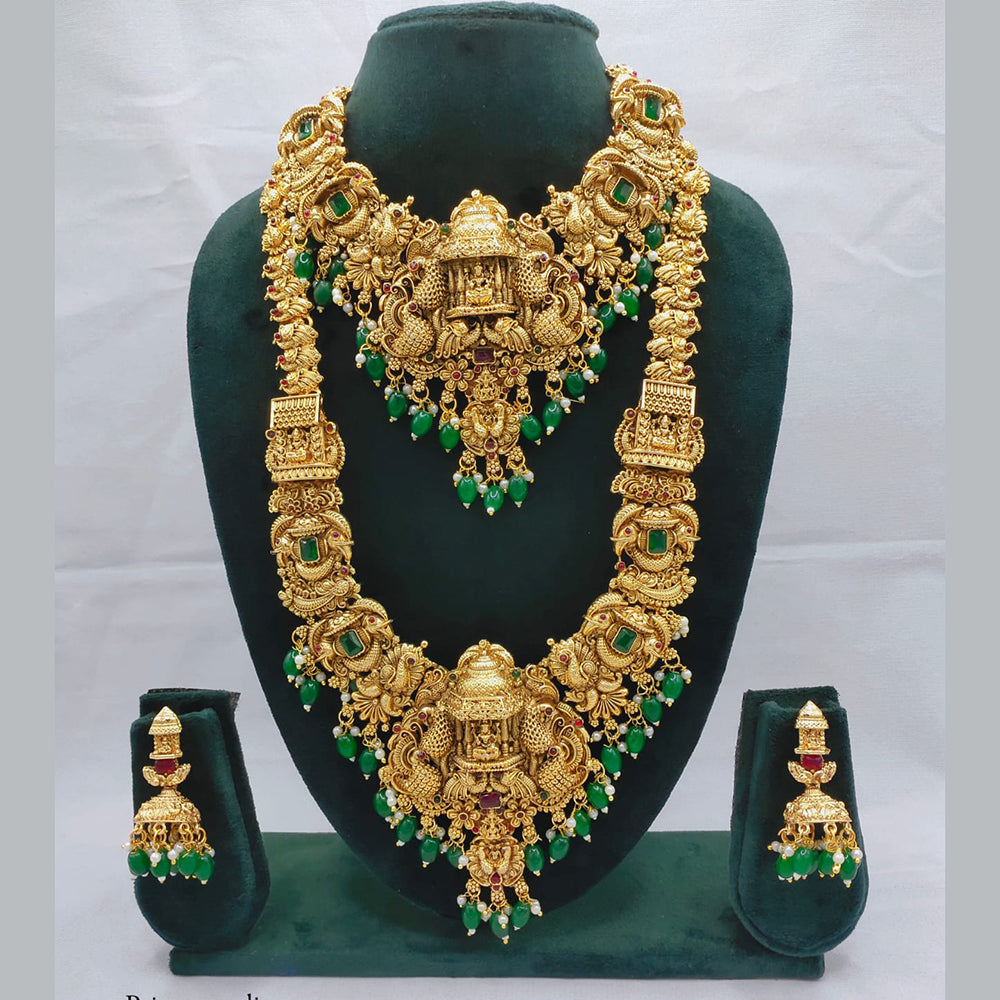 Lucentarts Jewellery Timeless Crystal And Pearl Necklace Set For Festive Wear